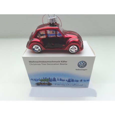 VW Beetle Christmas ball 2 piece ORIGINAL  red