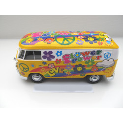 VOLKSWAGEN VW T1 Bus Flower Power Motormax 1:24 79575 NEW