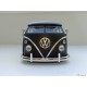 VW T1 Bus Samba sun roof chrome wheels Lowrider flames black matt 1:24