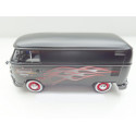 VOLKSWAGEN VW T1 Bus Transporter black flames Motormax 1:24 79567 NEW