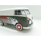 VOLKSWAGEN VW T1 Bus Transporter black white flames Motormax 1:24 79566 NEW