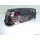 Volkswagen VW T1 Bus Samba sun roofLowrider flames black matt 1:24 91693