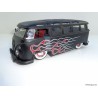 Volkswagen VW T1 Bus Samba sun roofLowrider flames black matt 1:24 91693
