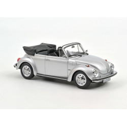 VOLKSWAGEN VW Beetle 1303 Convertible model car NOREV in 1:18 silver NEW 188530