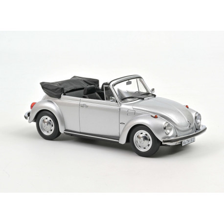 VOLKSWAGEN VW Beetle 1303 Convertible model car NOREV in 1:18 silver NEW 188530