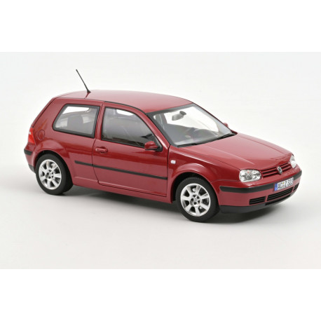VOLKSWAGEN VW Golf 4 model car from NOREV in 1:18 red metallic NEW 188573