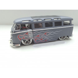 VOLKSWAGEN VW T1 Bus Samba flames gray matt 1:24
