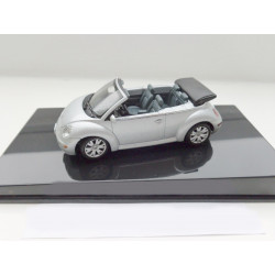 VW New Beetle Cabrio open silver 1:43