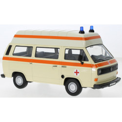 VOLKSWAGEN VW T3 Bus Ambulance model car Motormax 1:24 white 79595 NEW