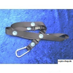 VW lanyard with carabiner black ORIGINAL