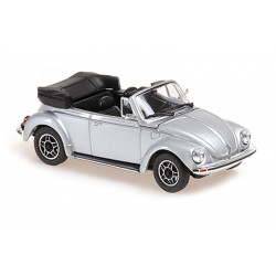 VOLKSWAGEN VW Beetle 1303 Convertible model car Maxi/Minichamps 1:43 silver 940055130