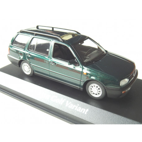 VOLKSWAGEN VW Golf 3 Variant Modellauto Maxichamps in 1:43 grünmetallic NEU 940055510