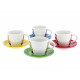 VOLKSWAGEN VW Beetle espresso cups set of 4 100ml front / 4 colours Multivan