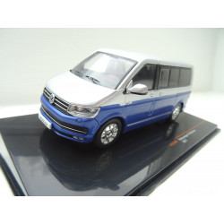 VOLKSWAGEN VW T6 Bus Multivan model car blue/silver in 1:43 IXO CLC390N NEW