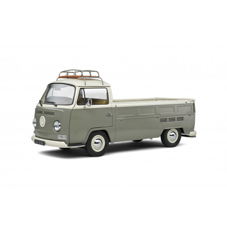 VOLKSWAGEN VW T2 Pick up model car gray-white 1:18 Solido S1809402