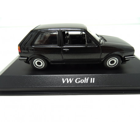 VOLKSWAGEN VW Golf 2 model car Maxichamps 1:43 black metallic 940054101 NEW
