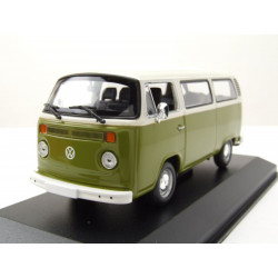 VOLKSWAGEN VW T2 b bus model car Maxichamps in 1:43 green-white 940053000