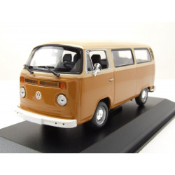 VOLKSWAGEN VW T2 b bus model car Maxichamps in 1:43 brown-white 940053001