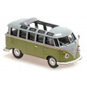 VOLKSWAGEN VW T1 Bus Samba model car green/gray Maxichamps 1:43 940052300