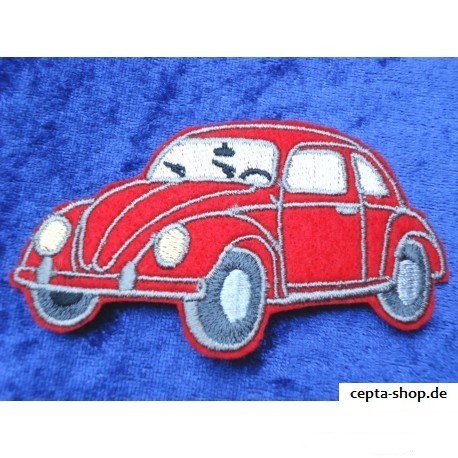 VW Käfer Aufnäher Front links rot