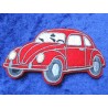 VW Käfer Aufnäher Front links rot