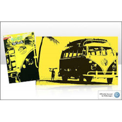 VOLKSWAGEN VW Geschirrtuch T1 gelb  - DAS ORIGINAL T1, T2, T3, T4, T5