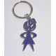 VW woman Keychain blue / silver ORIGINAL