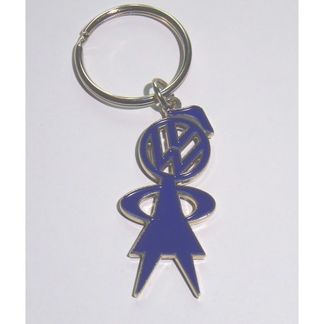 VW woman Keychain blue / silver ORIGINAL