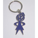 VW woman Keychain blue / silver ORIGINAL