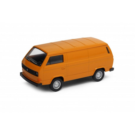 VOLKSWAGEN VW T3 Bus model car orange Welly 1:34-39 New VW49720W