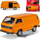VOLKSWAGEN VW T3 Bus model car orange Welly 1:34-39 New VW49720W