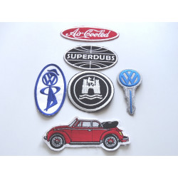 + Set of 6 patches: Superdubs, Aircooled, Key, 1303, Horn, Service Technician