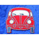VOLKSWAGEN VW Käfer Aufnäher / Sticker / Patch    Front  rot
