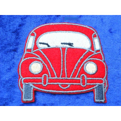 VOLKSWAGEN VW Käfer Aufnäher / Sticker / Patch    Front  rot