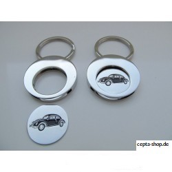VW Beetle Keychain with shopping cart chip ORIGINAL