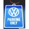 VOLKSWAGEN VW Keychain PARKING ONLY blue-white